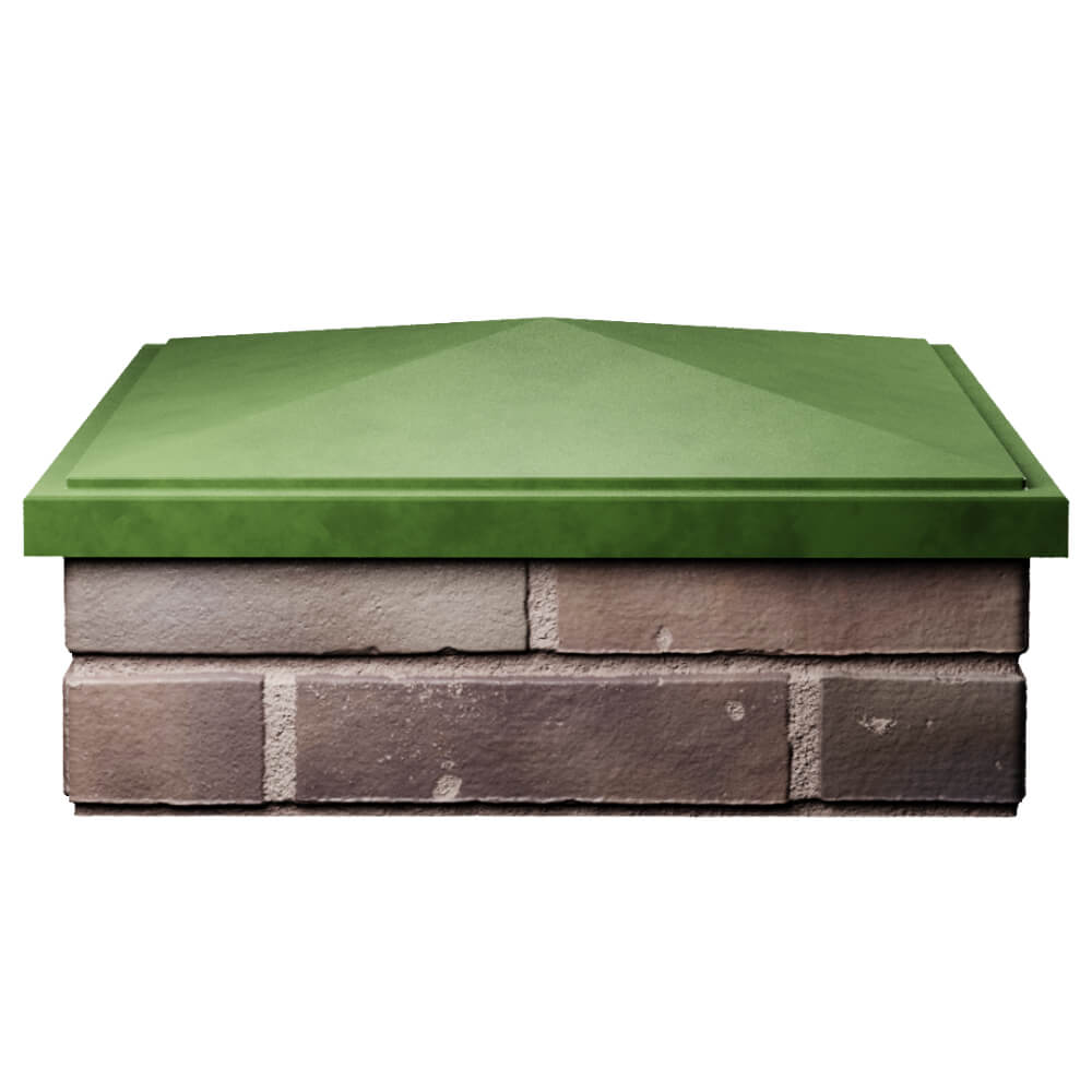 Колпак Zking БонаМоно Зеленый на столб 2х2 кирпича (515х515, 530х530мм) Саратов фото