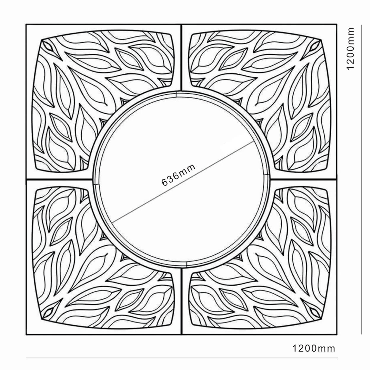 Приствольная решетка для дерева ZKING CRUST 1.2х1.2м Черная в Саратове фото