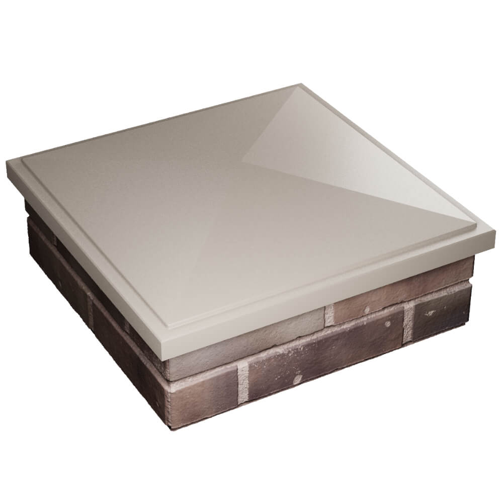 Колпак Zking БонаМоно Бежевый на столб 2х2 кирпича (515х515, 530х530мм) в Саратове фото