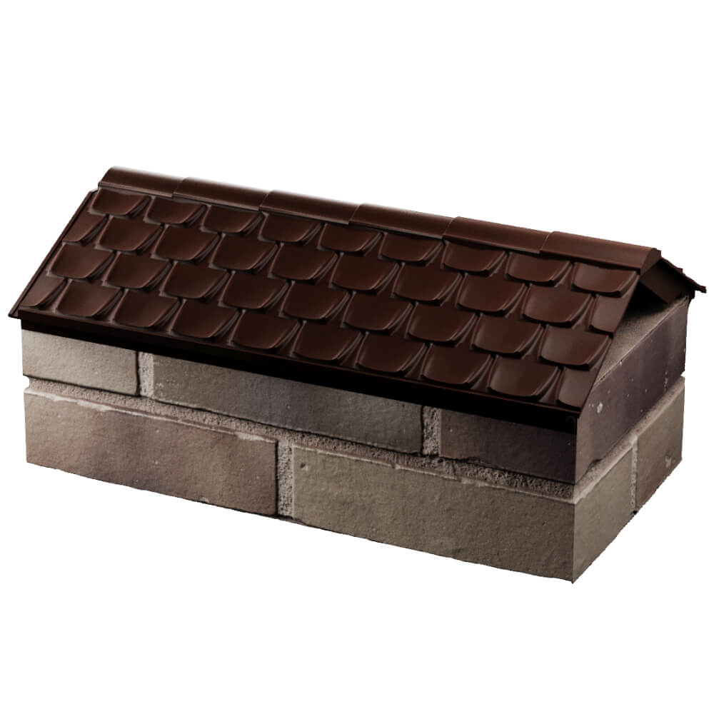 Парапет Zking Эльбрус Коричневый с посадкой на 1 кирпич (255мм) в Саратове фото