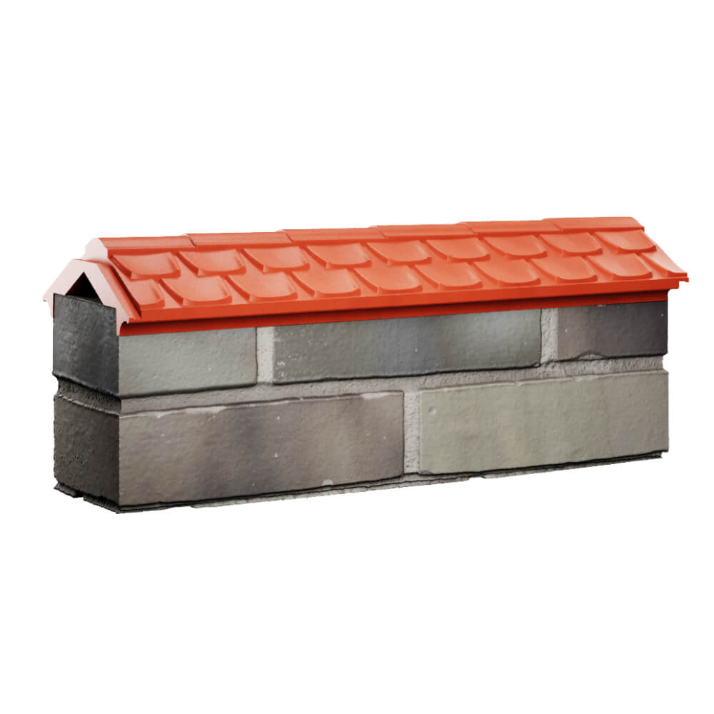 Парапет Zking Эльбрус Красный с посадкой на 0.5 кирпича (130мм) Саратов фото