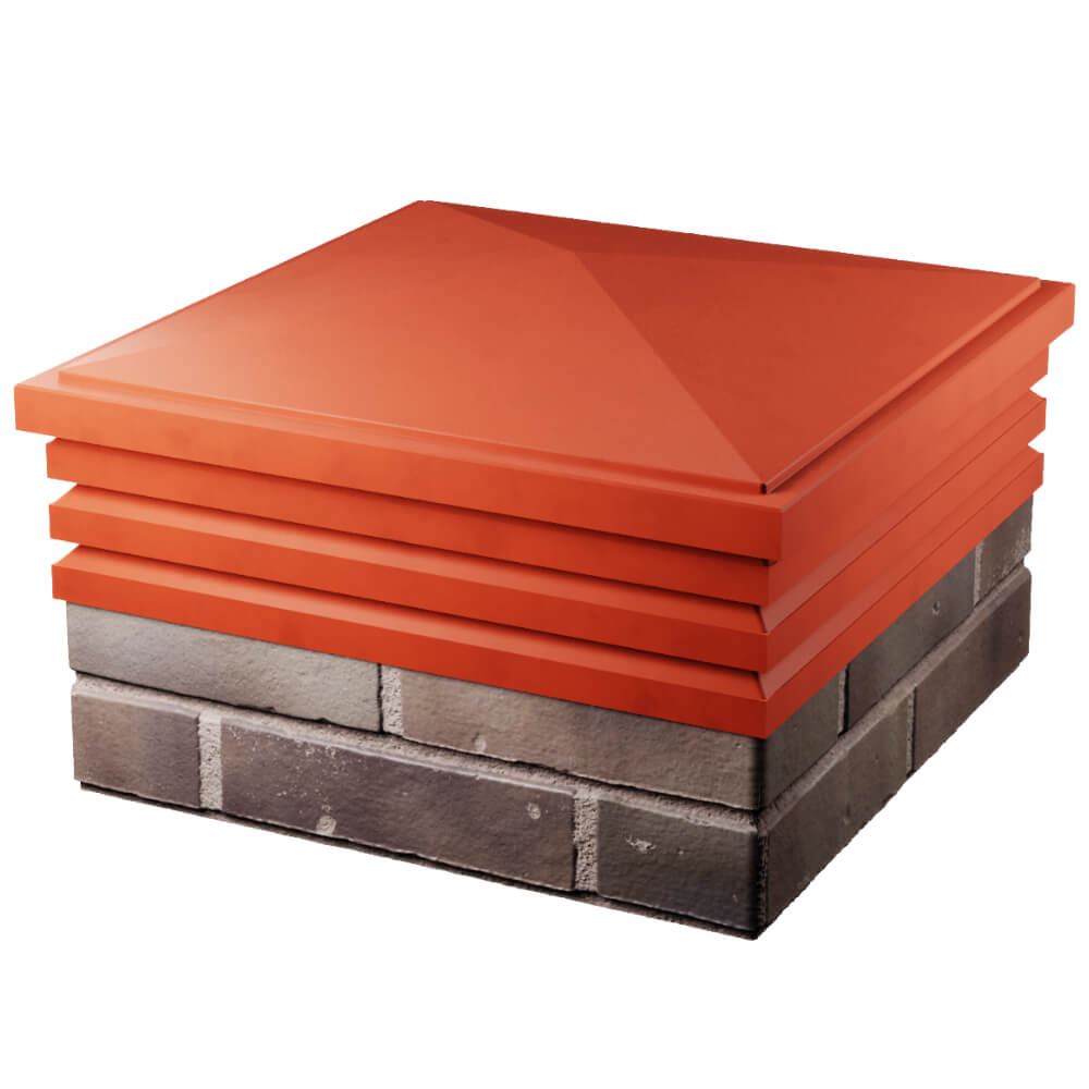 Колпак Zking Бона ХайТек Красный на столб 2х2 кирпича (513х513мм) в Саратове фото