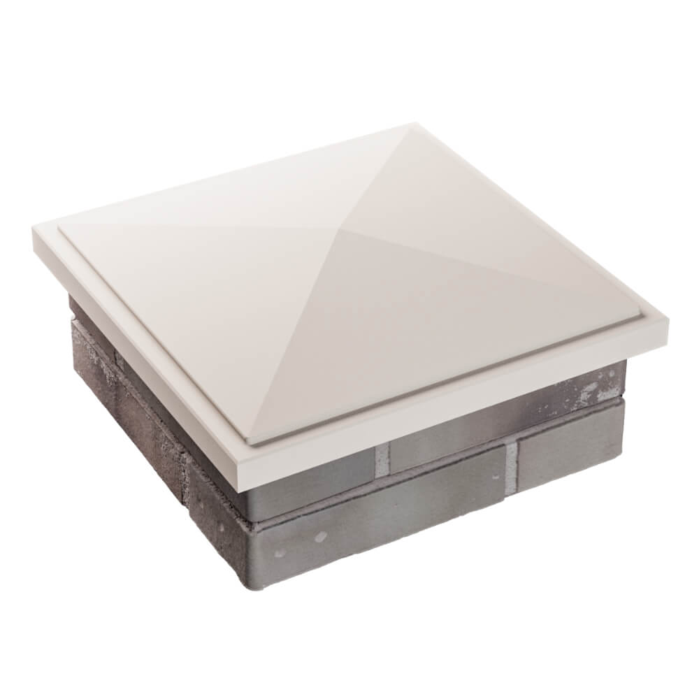 Колпак Zking БонаМоно Бежевый на столб 1.5х1.5 кирпича (385х385, 400х400мм) в Саратове фото