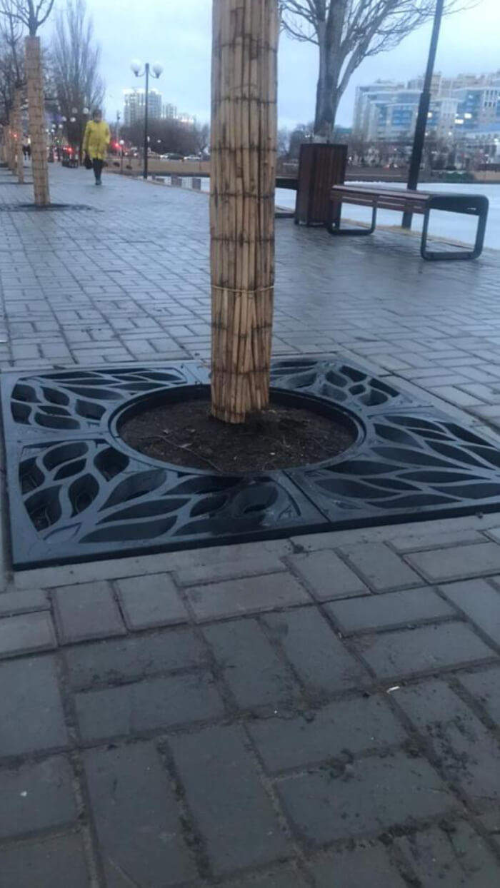 Приствольная решетка для дерева ZKING CRUST 1.2х1.2м Черная в Саратове фото