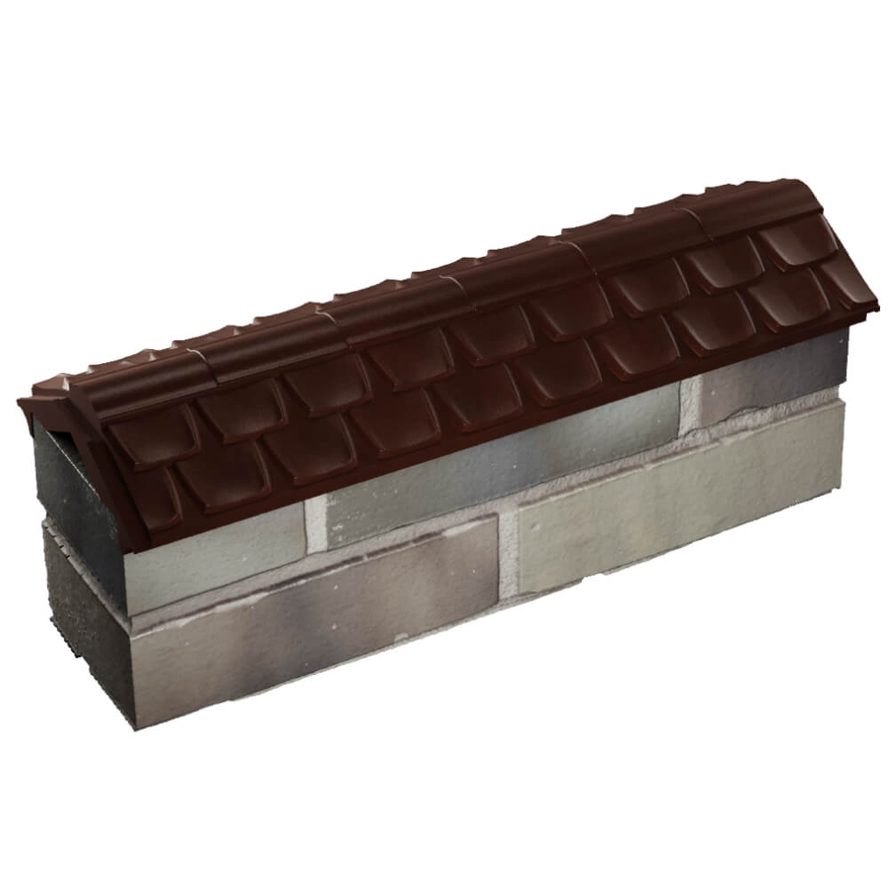 Парапет Zking Эльбрус Коричневый с посадкой на 0.5 кирпича (130мм) в Саратове фото