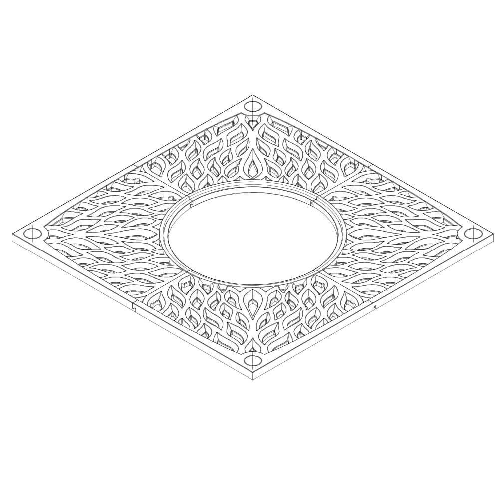 Приствольная решетка для дерева ZKING CRUST 2х2м Черная в Саратове фото