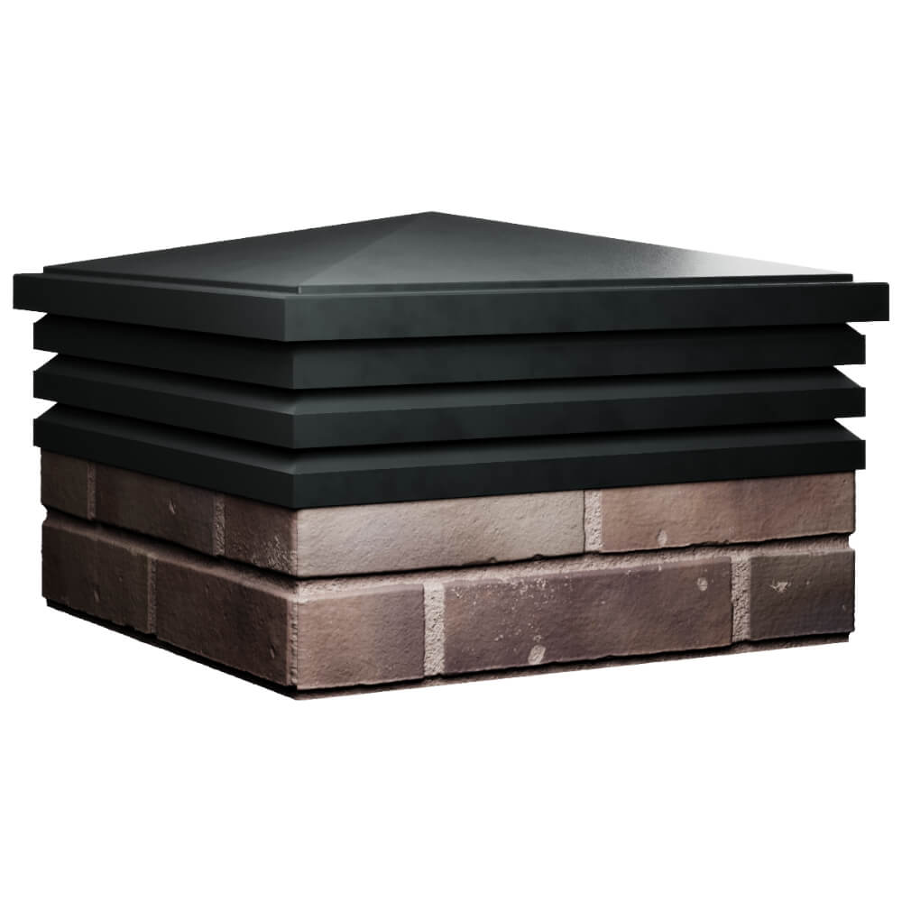 Колпак Zking Бона ХайТек Черный на столб 2х2 кирпича (513х513мм) в Саратове фото