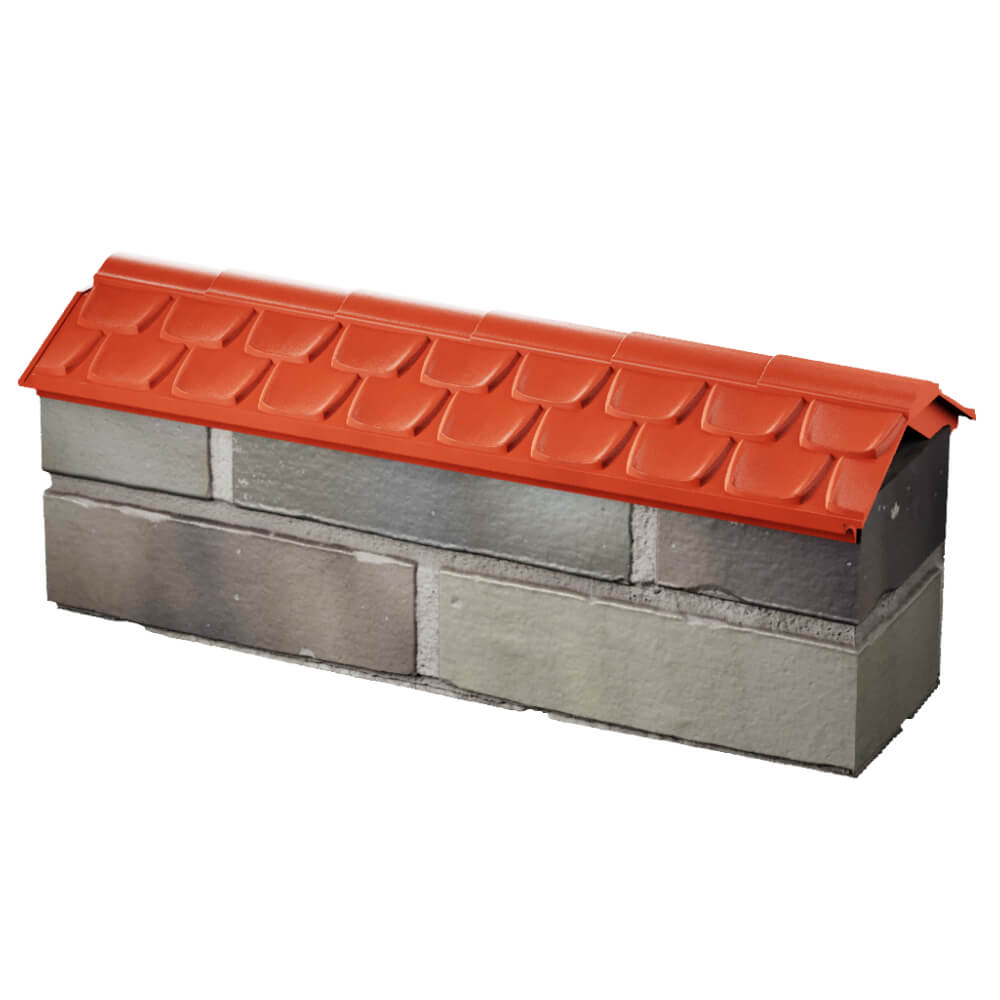 Парапет Zking Эльбрус Красный с посадкой на 0.5 кирпича (130мм) в Саратове фото