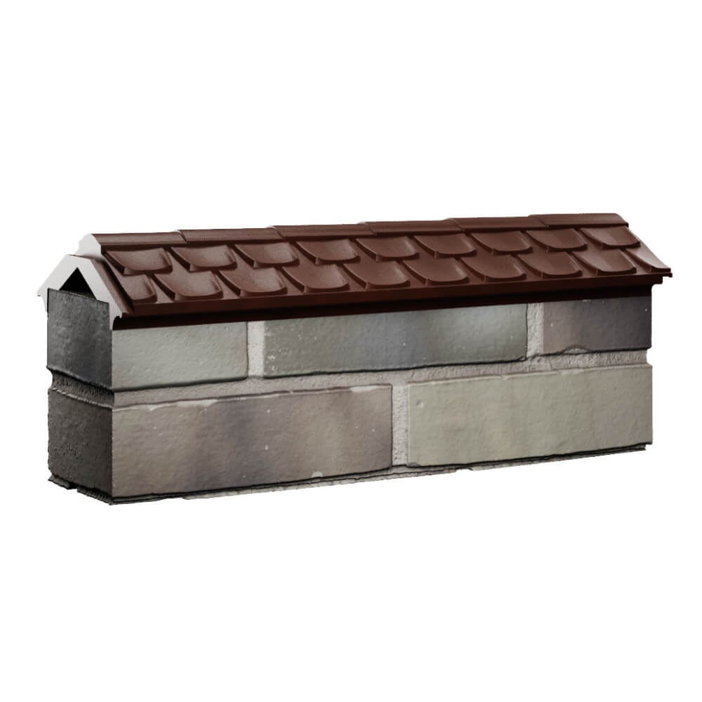 Парапет Zking Эльбрус Коричневый с посадкой на 0.5 кирпича (130мм) Саратов фото