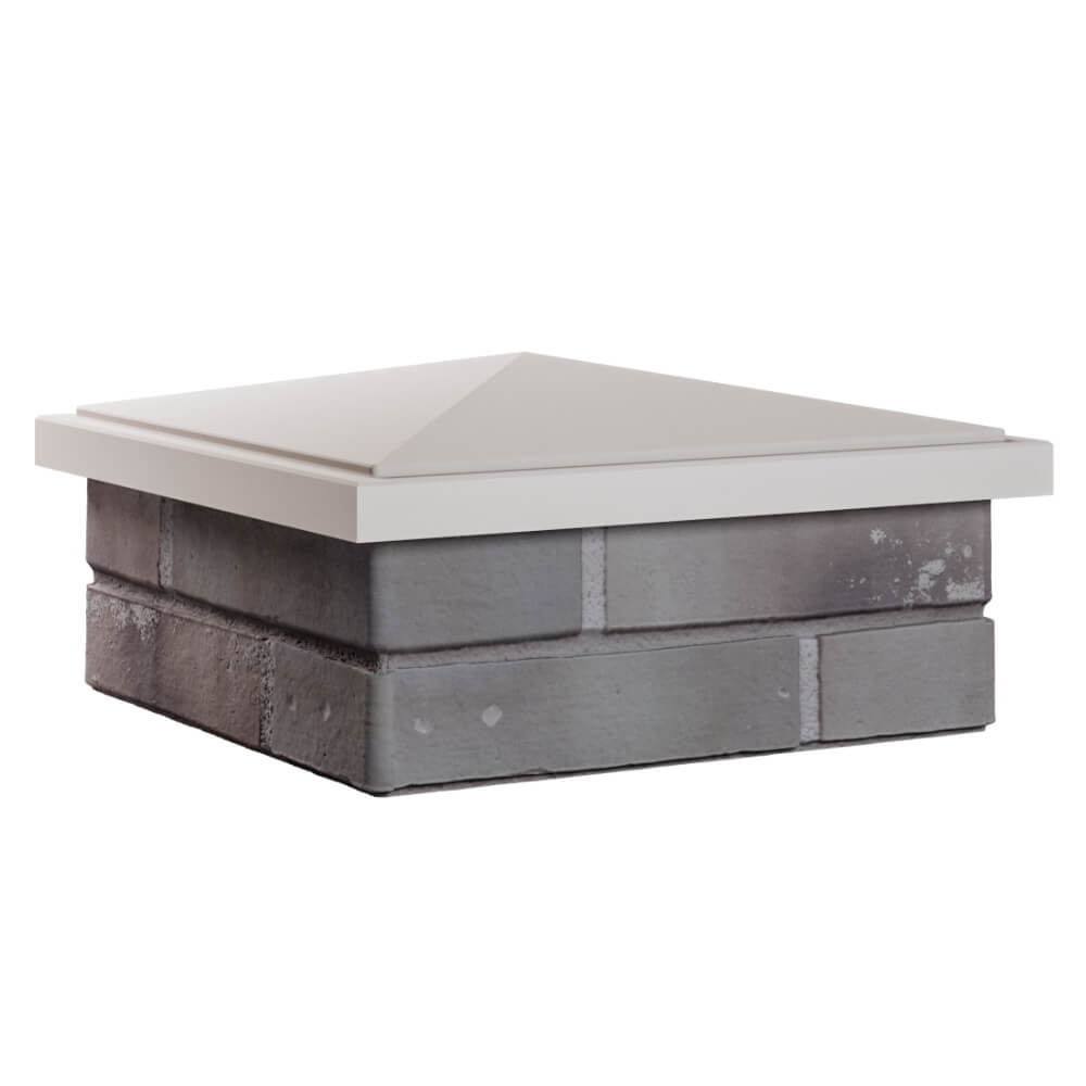 Колпак Zking БонаМоно Бежевый на столб 1.5х1.5 кирпича (385х385, 400х400мм) в Саратове фото