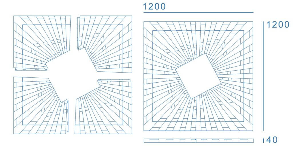Приствольная решетка для дерева ZKING ATMOSPHERE 1.2х1.2м Черная в Саратове фото