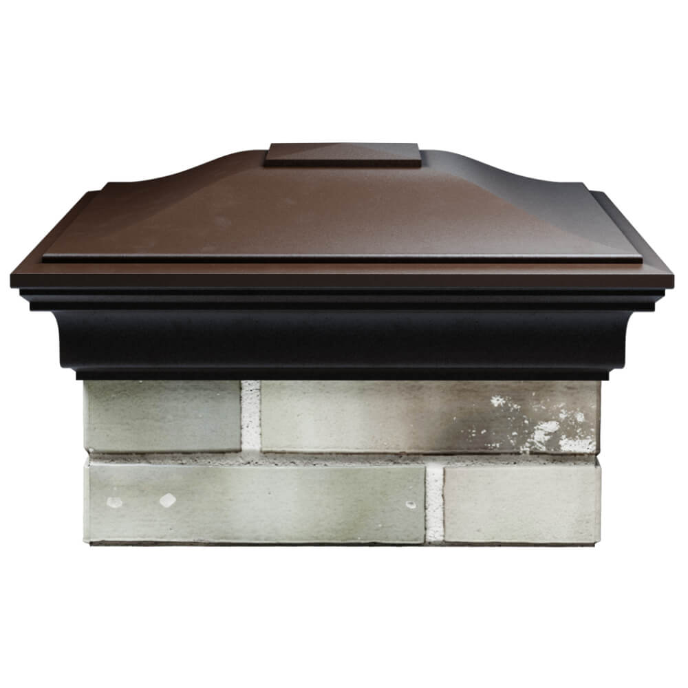 Колпак Zking Монблан Коричневый на столб 1.5х1.5 кирпича (385х385мм) Саратов фото