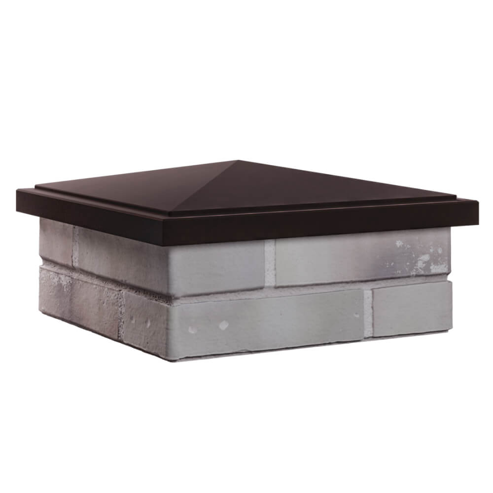 Колпак Zking БонаМоно Коричневый на столб 1.5х1.5 кирпича (385х385, 400х400мм) в Саратове фото