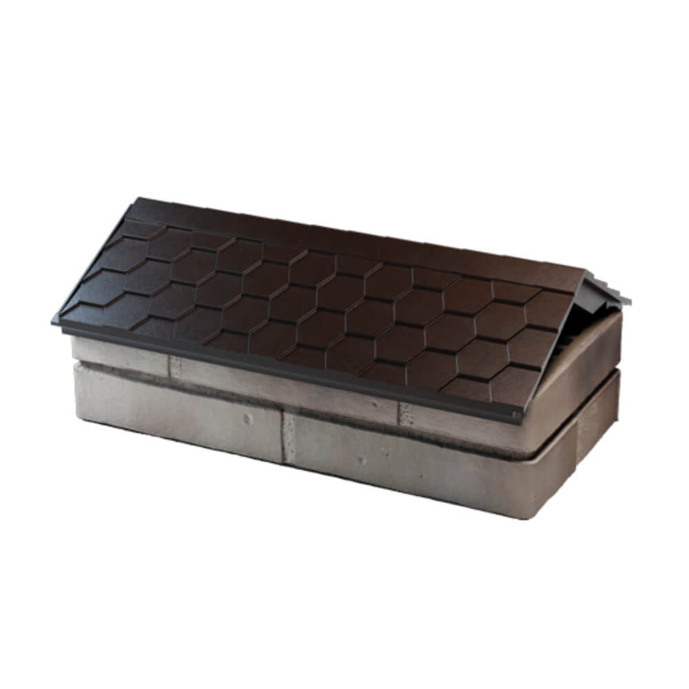 Парапет Zking Эверест Коричневый с посадкой на 1 кирпич (200/225/255мм) в Саратове фото