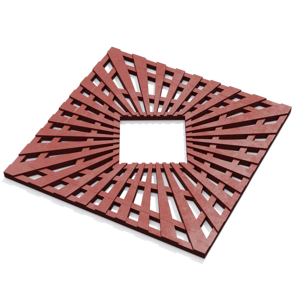 Приствольная решетка для дерева ZKING ATMOSPHERE 1.2х1.2м Красная в Саратове фото