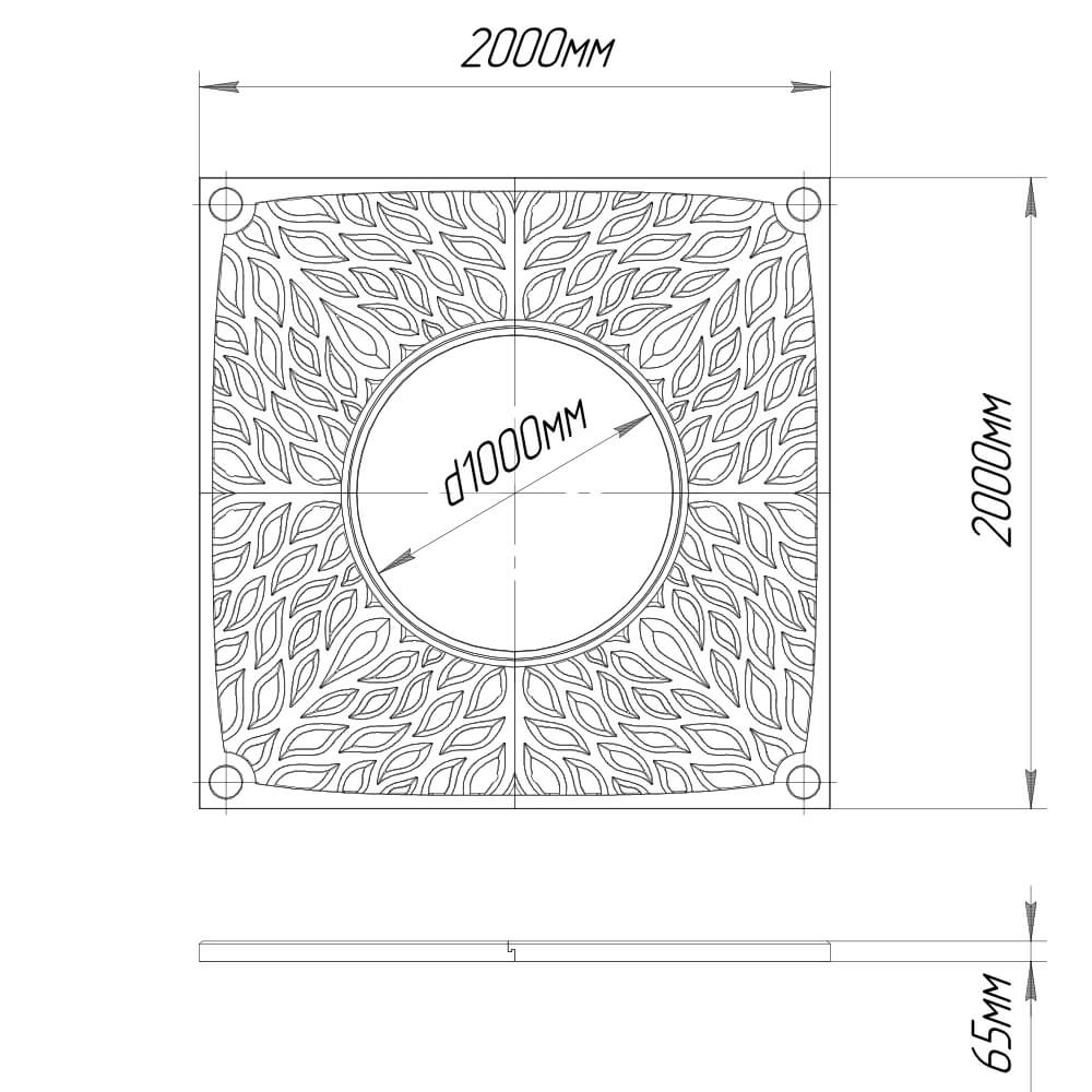 Приствольная решетка для дерева ZKING CRUST 2х2м Черная в Саратове фото