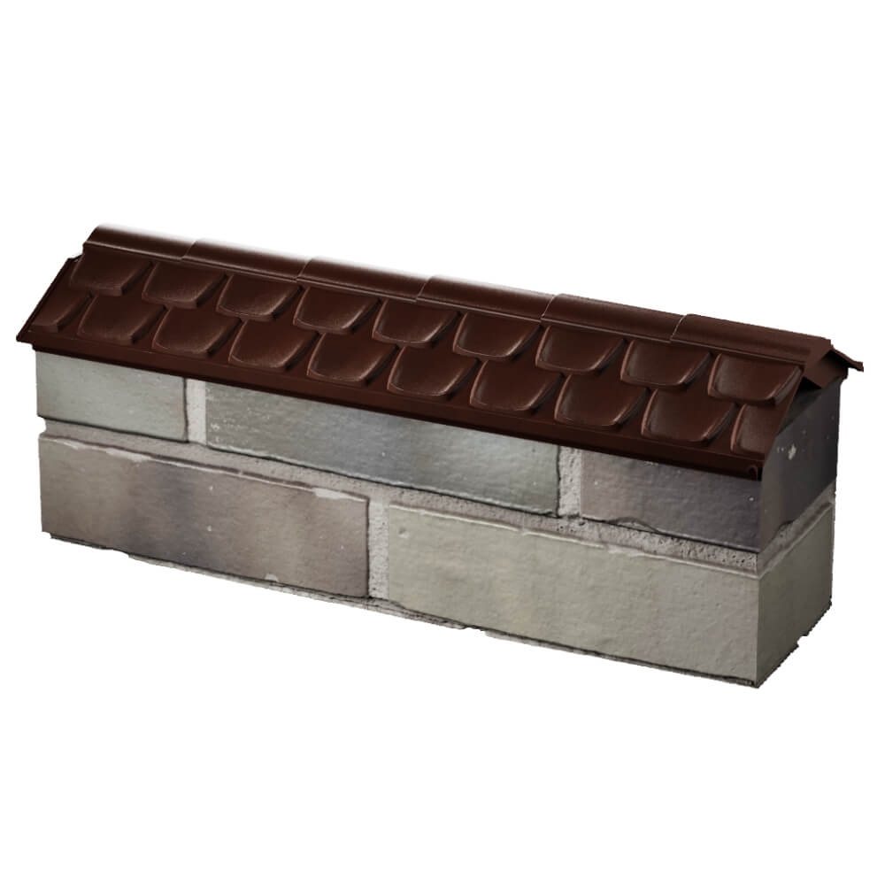 Парапет Zking Эльбрус Коричневый с посадкой на 0.5 кирпича (130мм) в Саратове фото