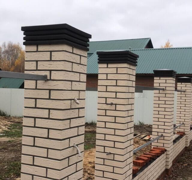 Колпак Zking Бона ХайТек Коричневый на столб 1.5х1.5 кирпича (385х385мм) в Саратове фото