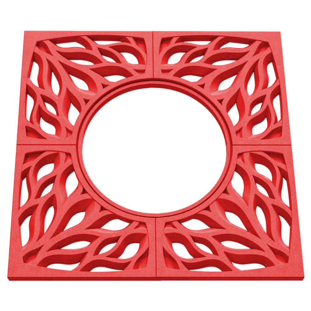 Приствольная решетка для дерева ZKING CRUST 1.2х1.2м Красная в Саратове фото