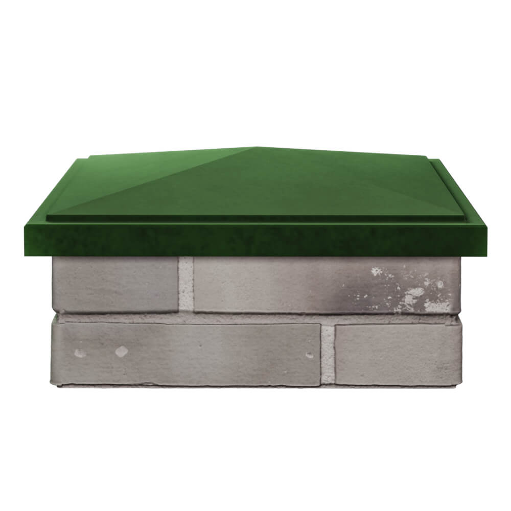 Колпак Zking БонаМоно Зеленый на столб 1.5х1.5 кирпича (385х385, 400х400мм) Саратов фото