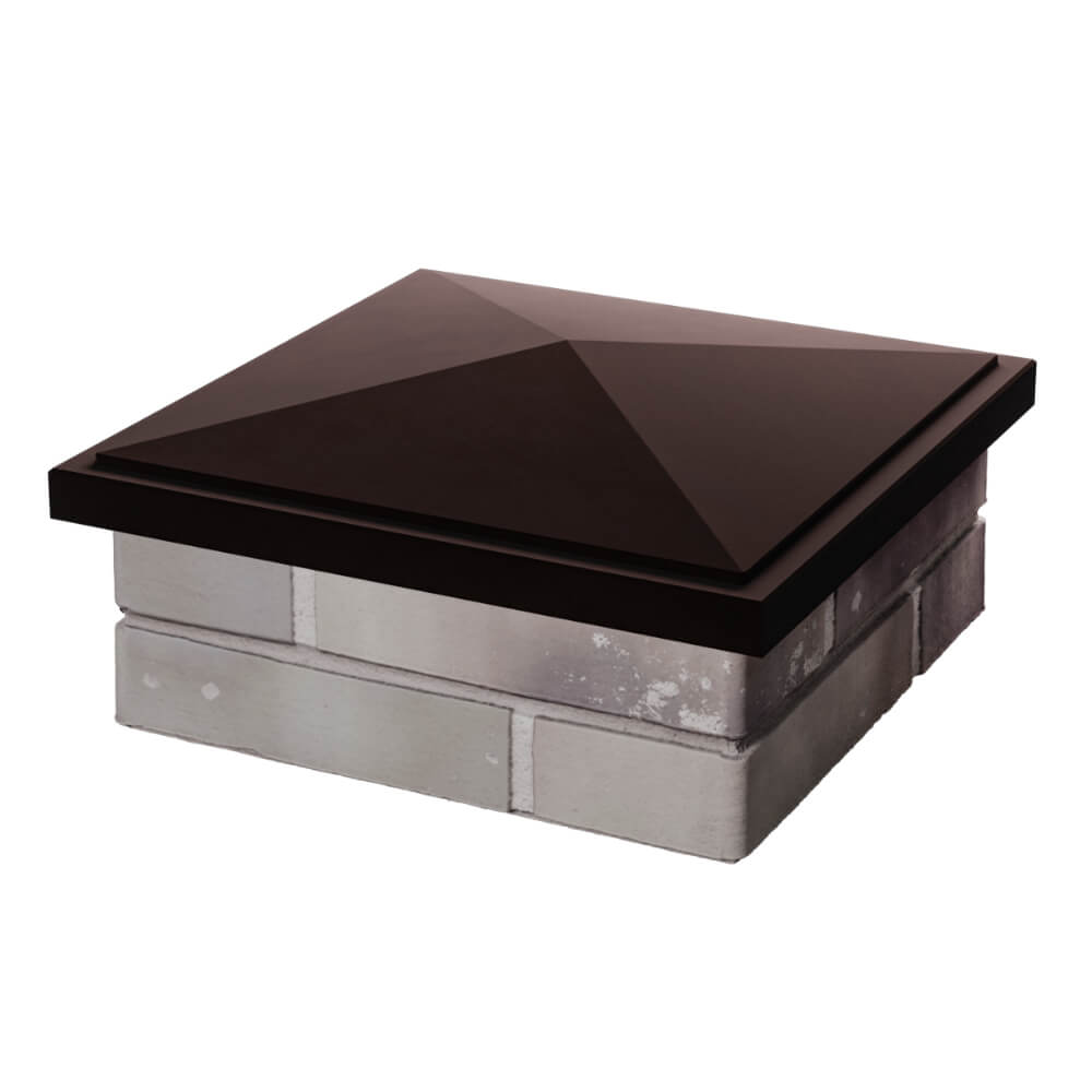 Колпак Zking БонаМоно Коричневый на столб 1.5х1.5 кирпича (385х385, 400х400мм) в Саратове фото