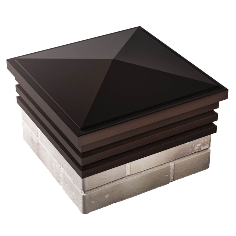 Колпак Zking Бона ХайТек Коричневый на столб 1.5х1.5 кирпича (385х385мм) в Саратове фото