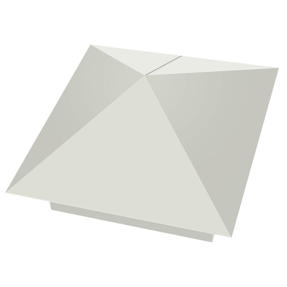 Колпак металлический 400х400мм RAL9003 Белый заборный