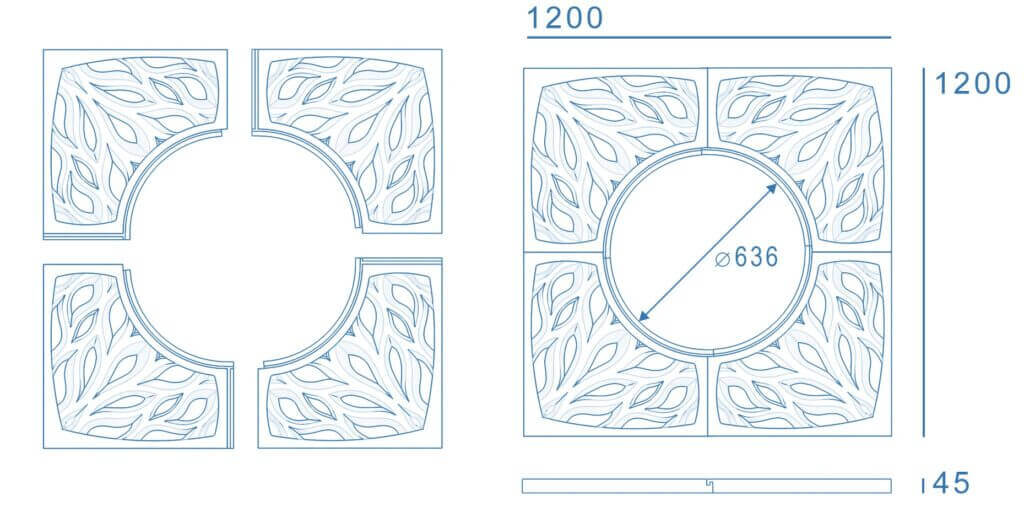 Приствольная решетка для дерева ZKING CRUST 1.2х1.2м Черная в Саратове фото