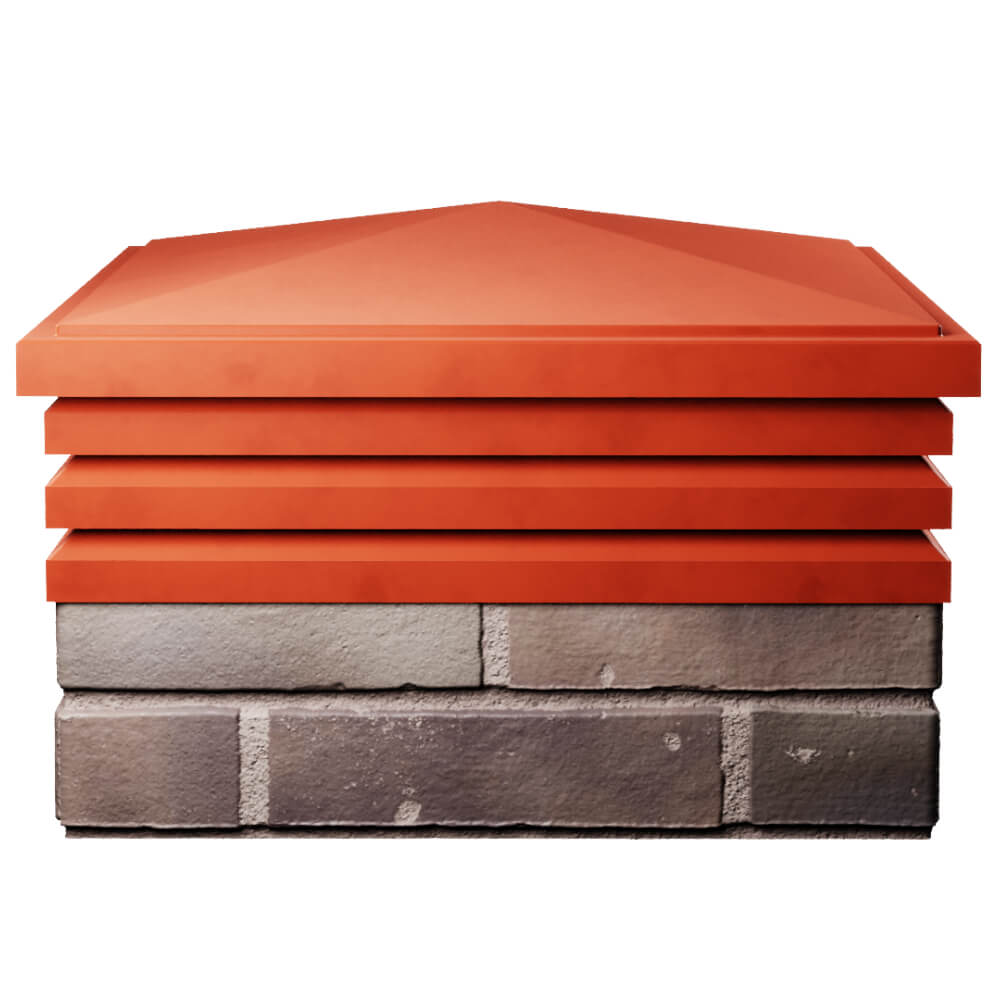 Колпак Zking Бона ХайТек Красный на столб 2х2 кирпича (513х513мм) Саратов фото