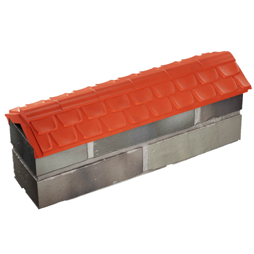 Парапет Zking Эльбрус Красный с посадкой на 0.5 кирпича (130мм) в Саратове фото