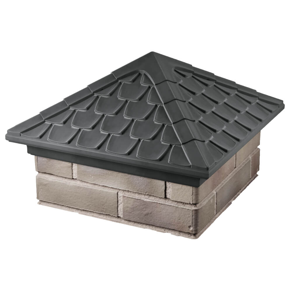 Колпак Zking Эльбрус Серый на столб 1.5х1.5 кирпича (385х385мм) в Саратове фото