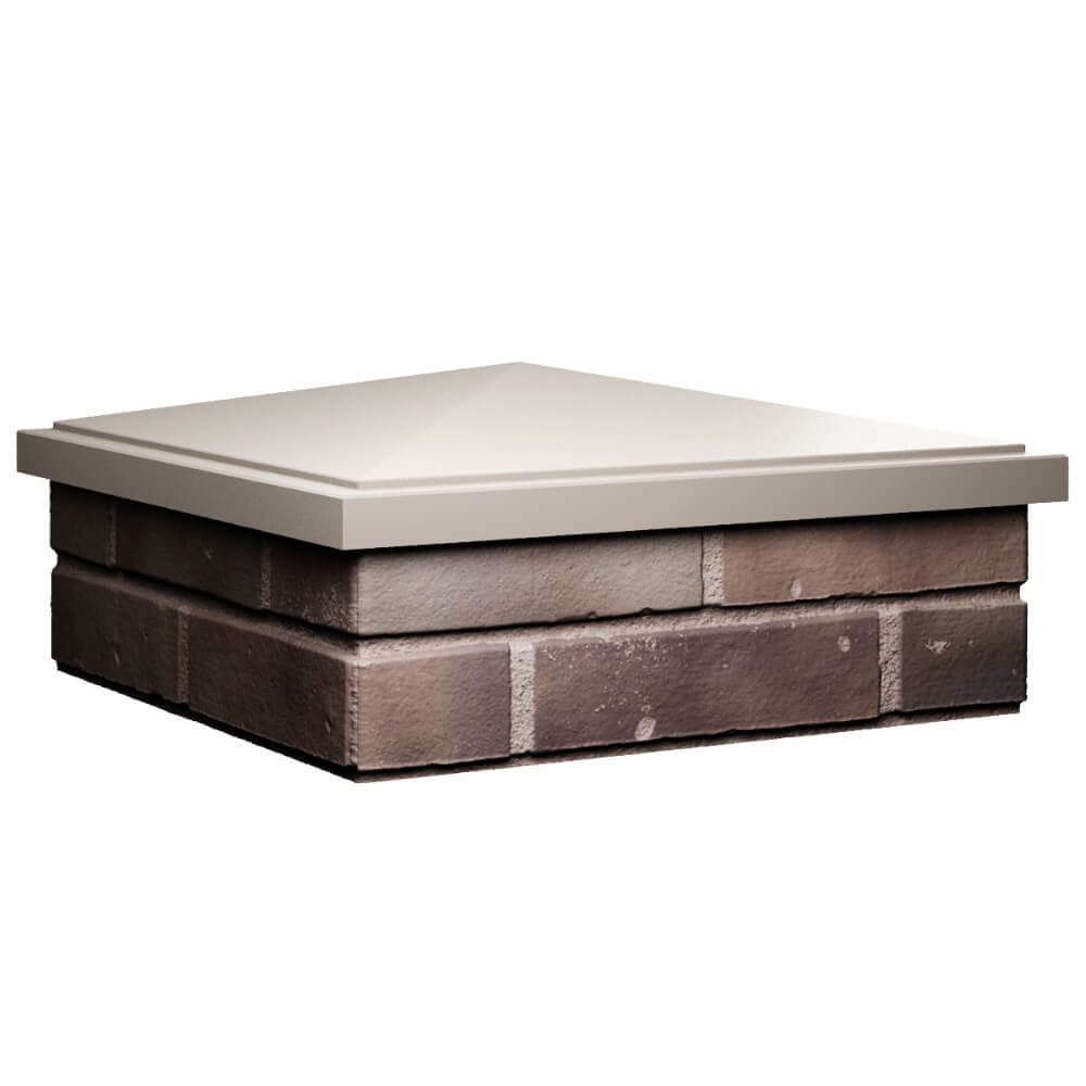 Колпак Zking БонаМоно Бежевый на столб 2х2 кирпича (515х515, 530х530мм) в Саратове фото