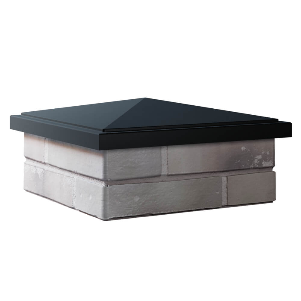 Колпак Zking БонаМоно Черный на столб 1.5х1.5 кирпича (385х385, 400х400мм) в Саратове фото