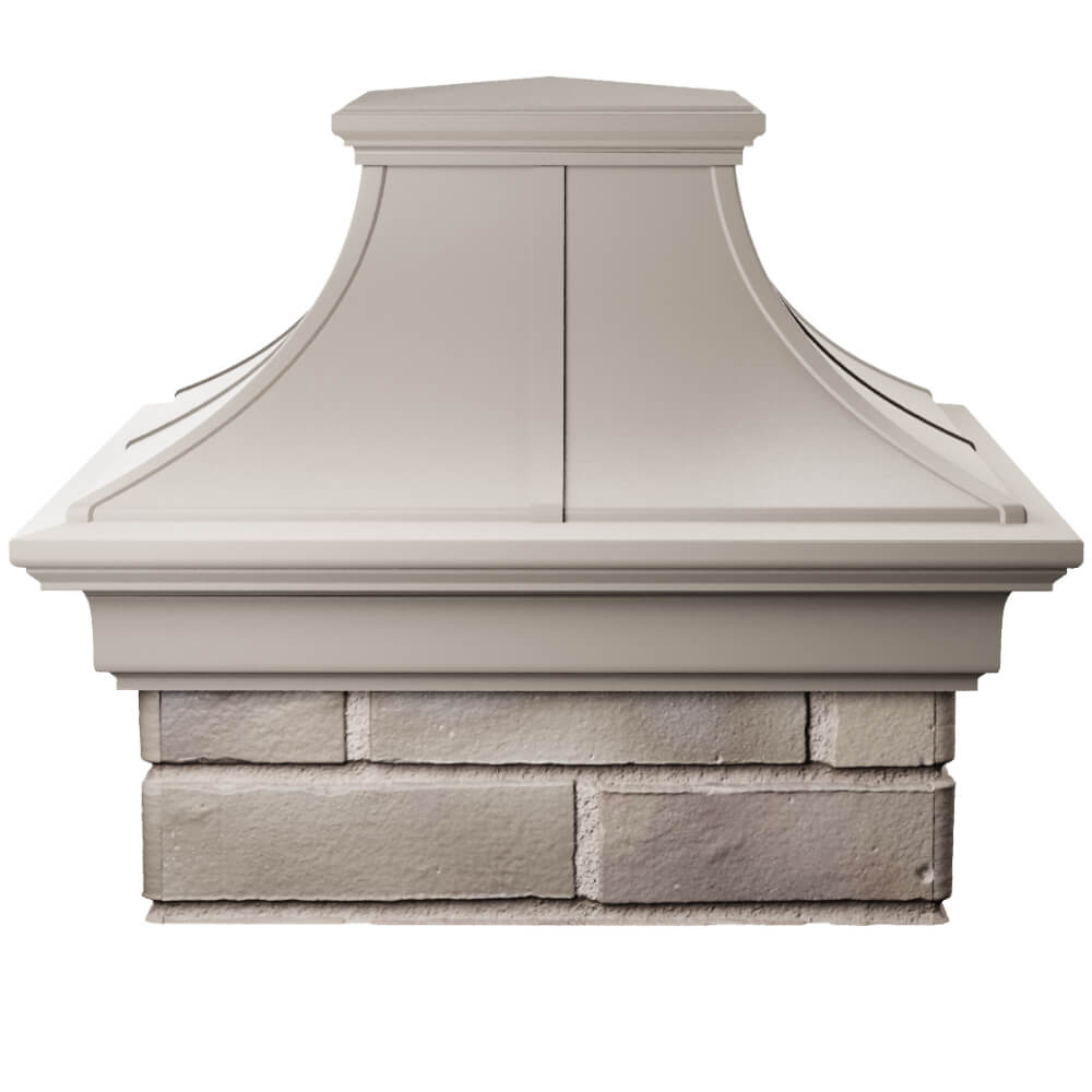 Колпак Zking Монблан Премиум Бежевый на столб 1.5х1.5 кирпича (385х385мм) Саратов фото