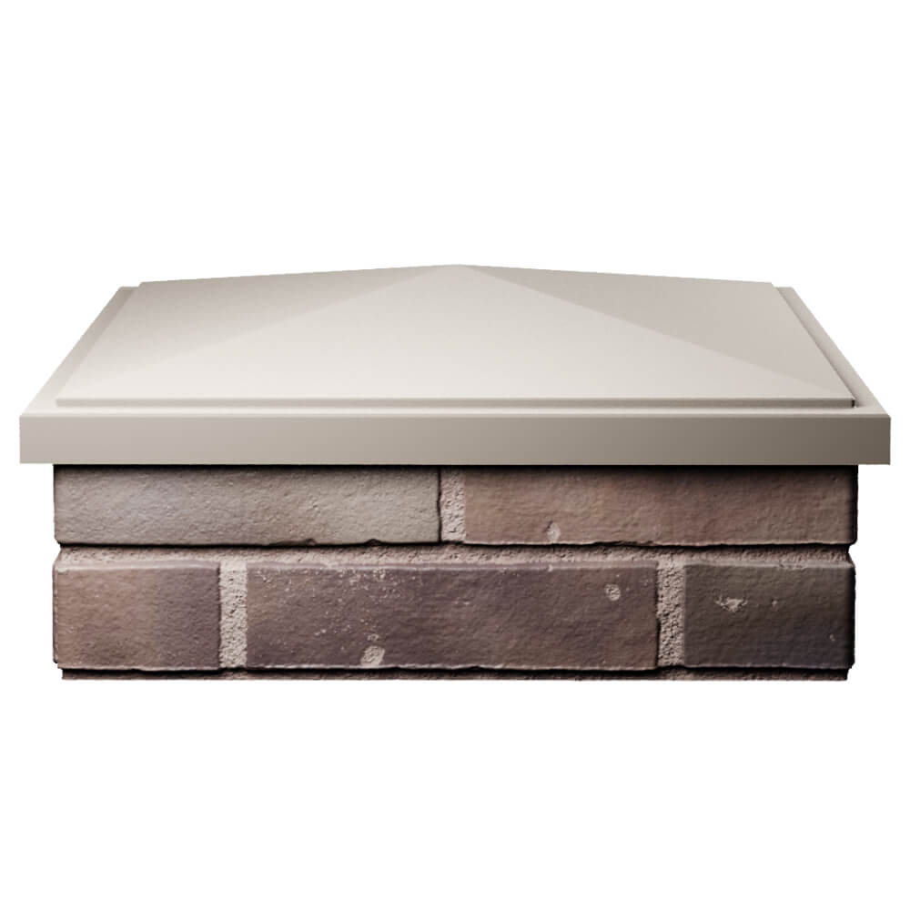 Колпак Zking БонаМоно Бежевый на столб 2х2 кирпича (515х515, 530х530мм) Саратов фото