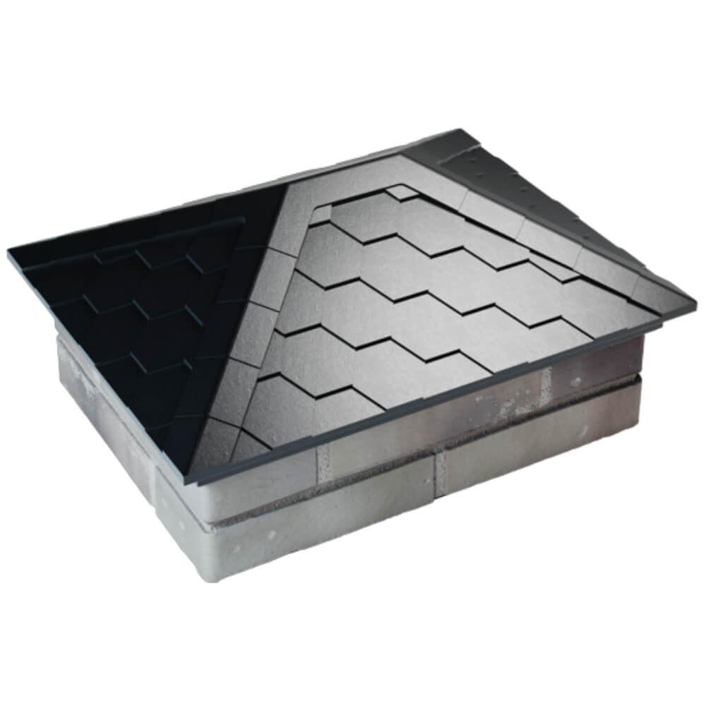 Колпак Zking Эверест Черный на столб 2х1.5 кирпича (520х390мм) Саратов фото