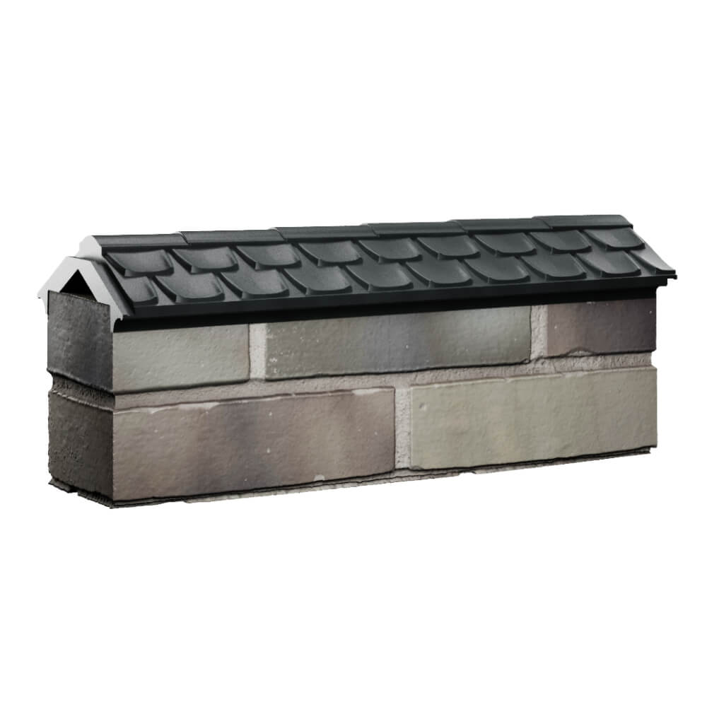 Парапет Zking Эльбрус Черный с посадкой на 0.5 кирпича (130мм) Саратов фото