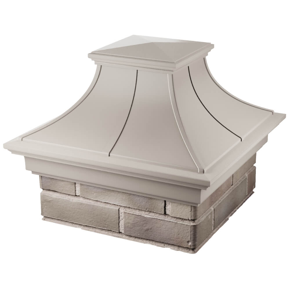 Колпак Zking Монблан Премиум Бежевый на столб 1.5х1.5 кирпича (385х385мм) в Саратове фото