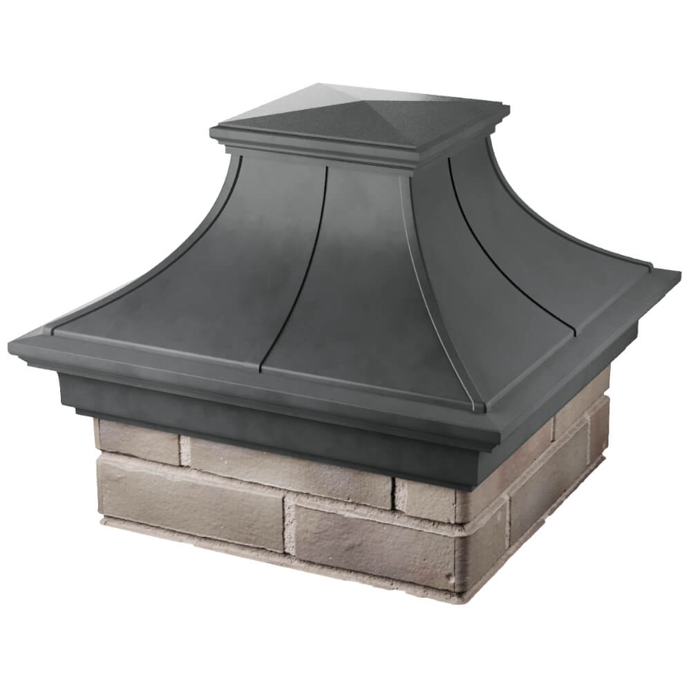 Колпак Zking Монблан Премиум Серый на столб 1.5х1.5 кирпича (385х385мм) в Саратове фото