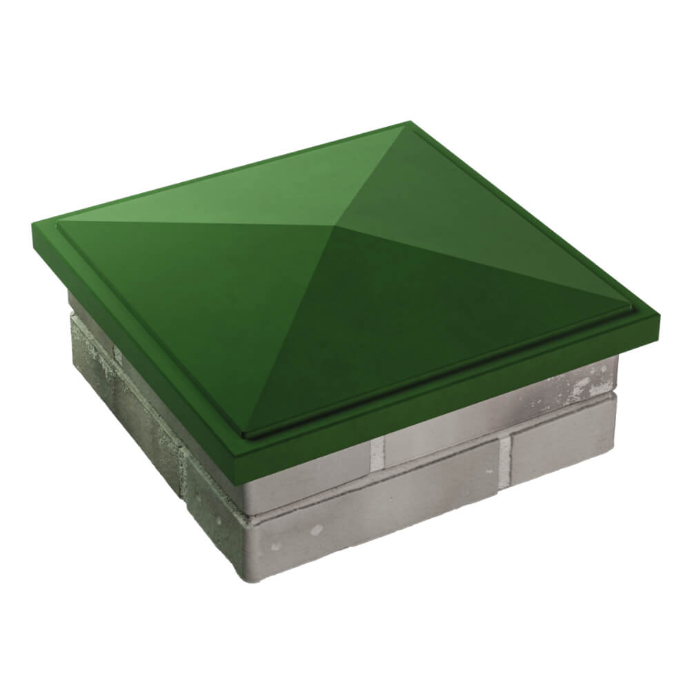 Колпак Zking БонаМоно Зеленый на столб 1.5х1.5 кирпича (385х385, 400х400мм) в Саратове фото