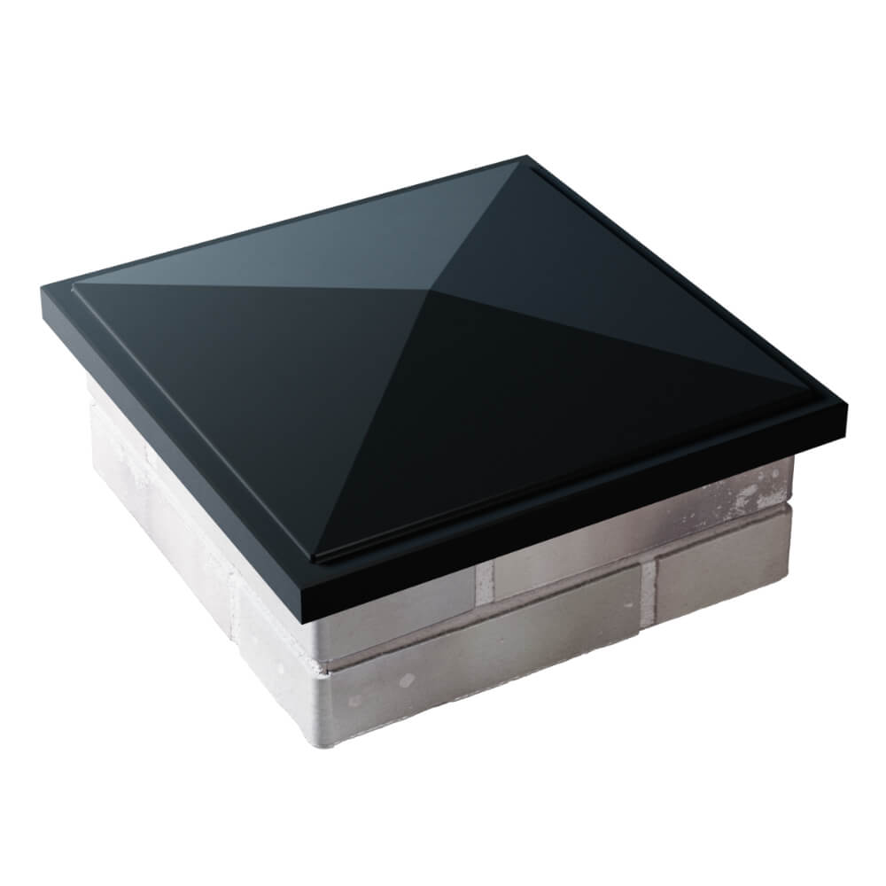 Колпак Zking БонаМоно Черный на столб 1.5х1.5 кирпича (385х385, 400х400мм) в Саратове фото