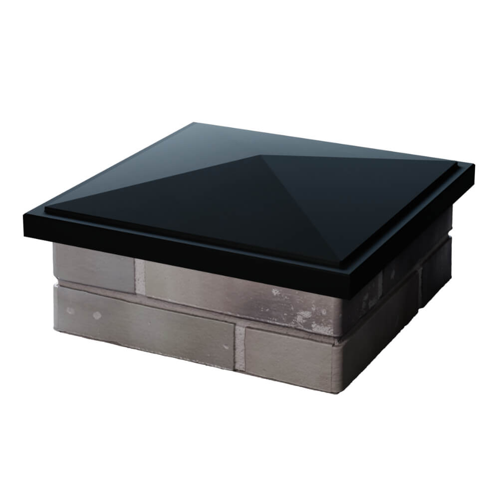 Колпак Zking БонаМоно Черный на столб 1.5х1.5 кирпича (385х385, 400х400мм) в Саратове фото