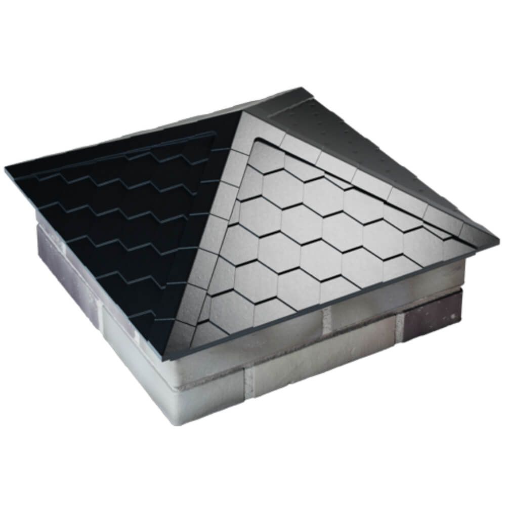 Колпак Zking Эверест Черный на столб 2х2 кирпича (535х535мм) Саратов фото