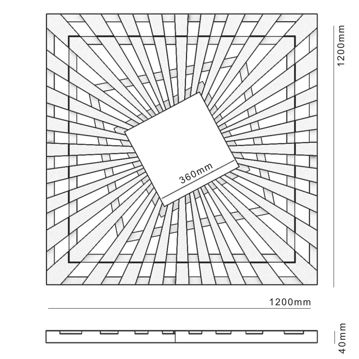 Приствольная решетка для дерева ZKING ATMOSPHERE 1.2х1.2м Черная в Саратове фото