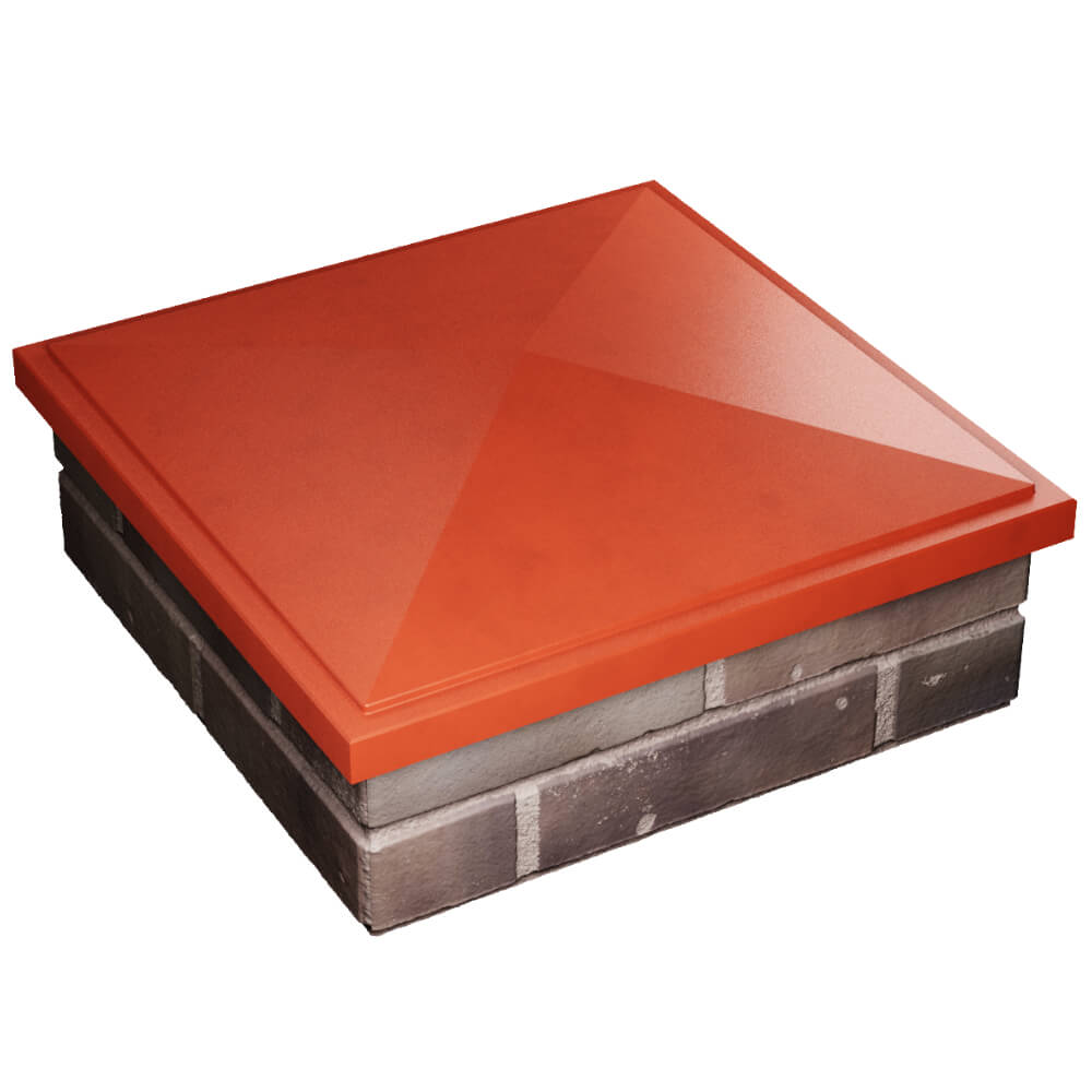 Колпак Zking БонаМоно Красный на столб 2х2 кирпича (515х515, 530х530мм) в Саратове фото