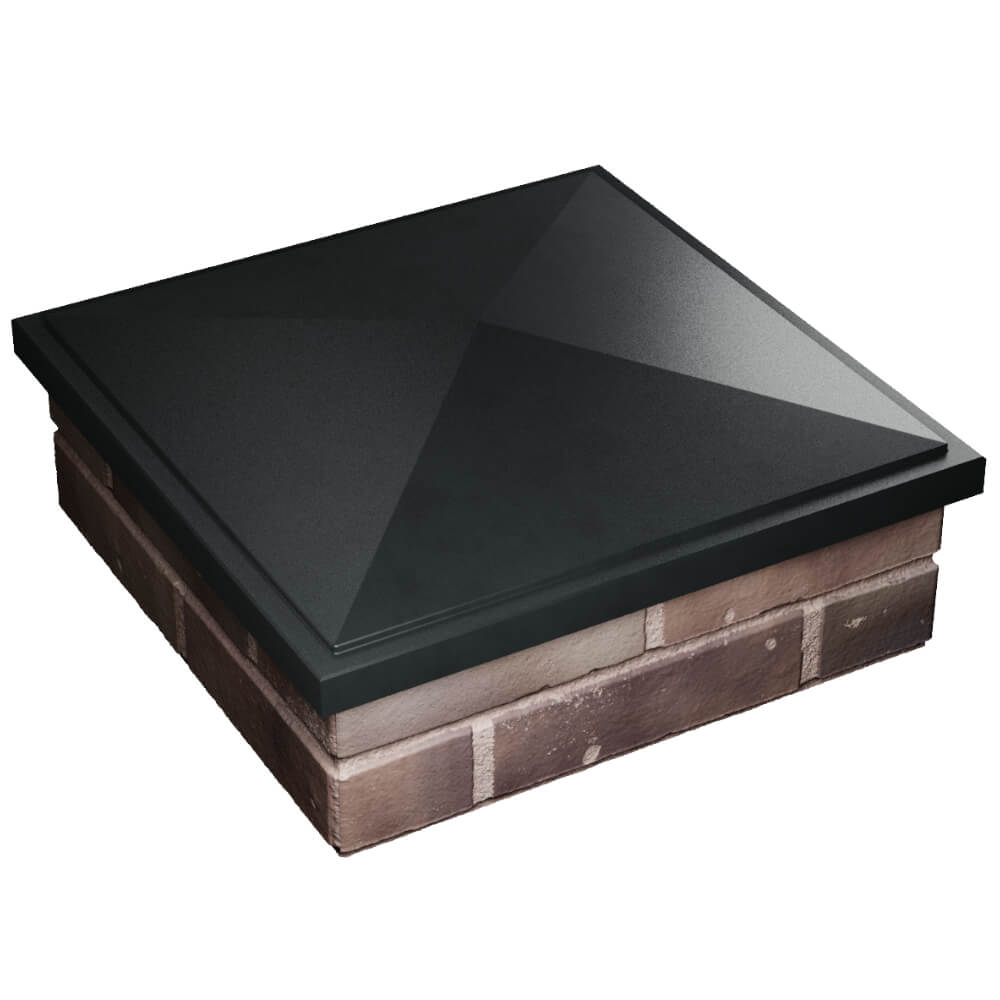 Колпак Zking БонаМоно Черный на столб 2х2 кирпича (515х515, 530х530мм) в Саратове фото