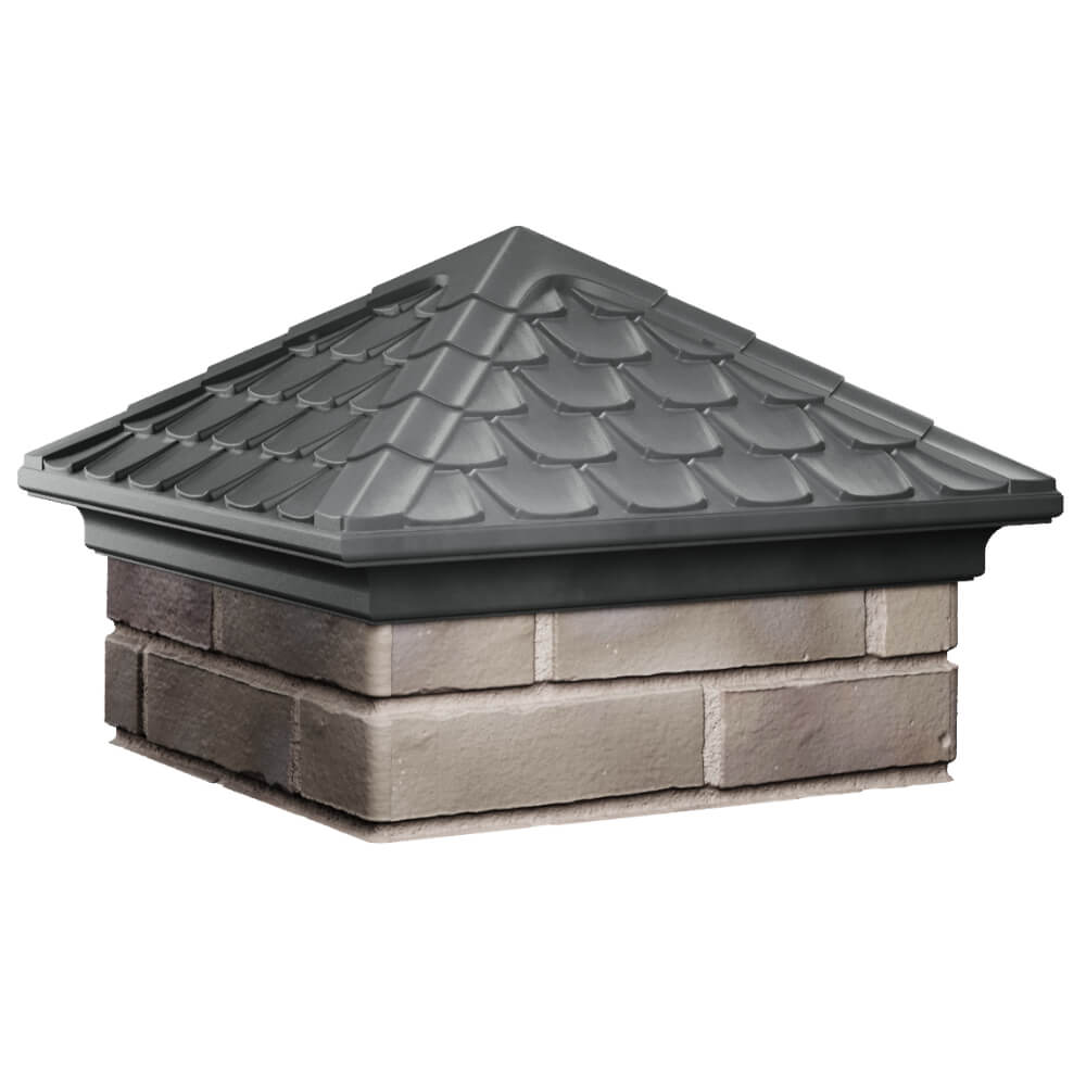 Колпак Zking Эльбрус Серый на столб 1.5х1.5 кирпича (385х385мм) в Саратове фото