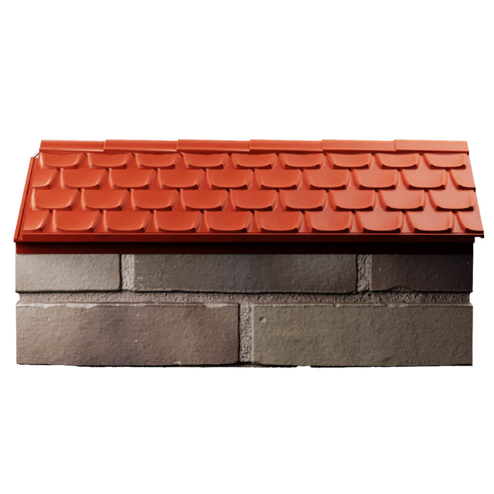 Парапет Zking Эльбрус Красный с посадкой на 1 кирпич (255мм) в Саратове фото