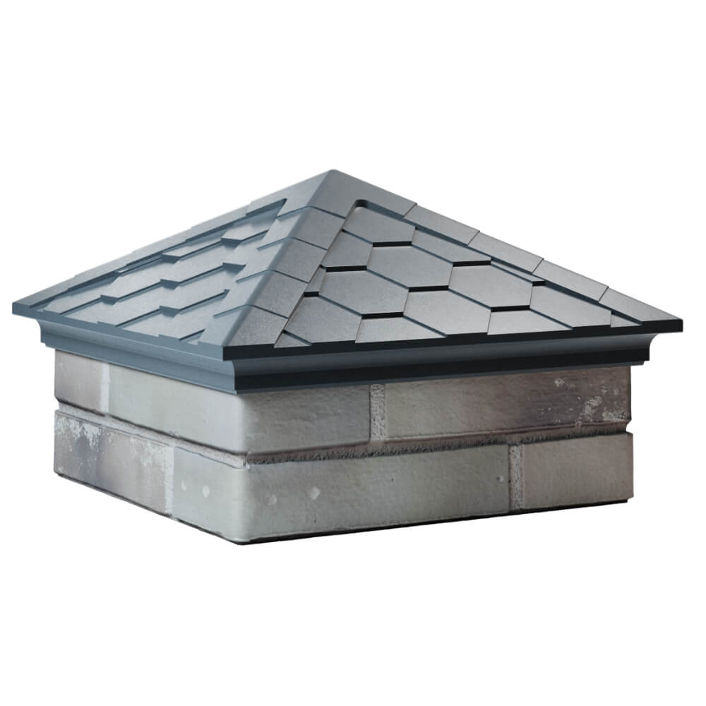 Колпак Zking Эверест Серый на столб 1.5х1.5 кирпича (390х390мм) в Саратове фото