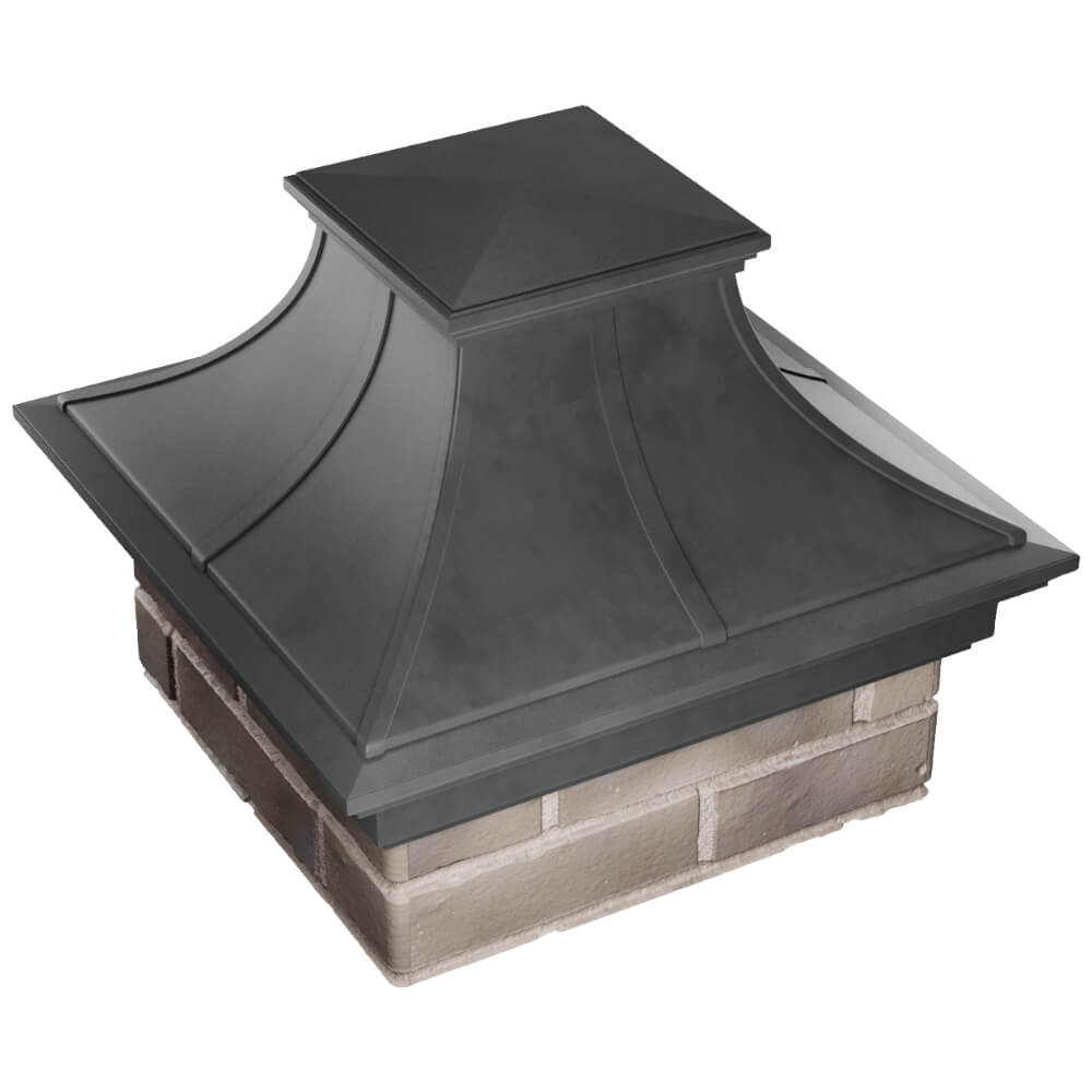 Колпак Zking Монблан Премиум Серый на столб 1.5х1.5 кирпича (385х385мм) в Саратове фото